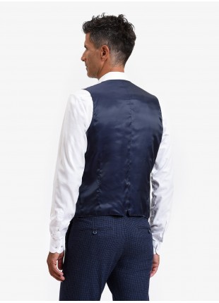 John Barritt man vest, slim fit, flap pockets, mixed wool jersey fabric. Color light grey. Composition 65% wool 35% polyester. Light Grey Melange